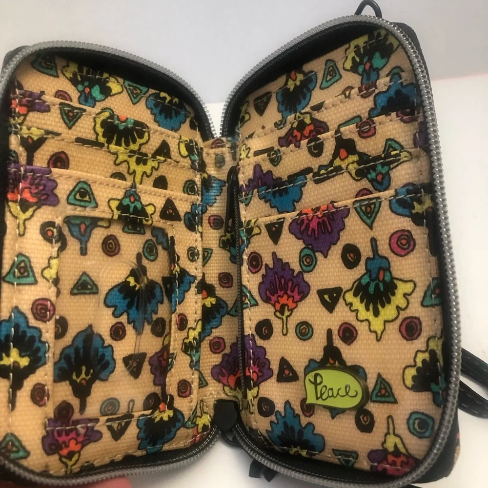 Sakroots coated canvas wristlet